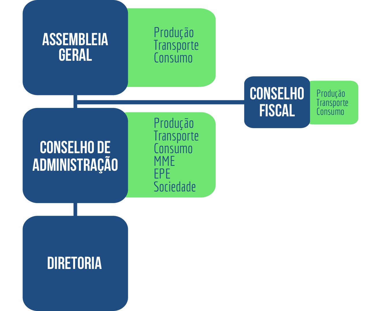 Visão Geral - Assembléia Geral, Conselho de Administração, Conselho Fiscal e Diretoria